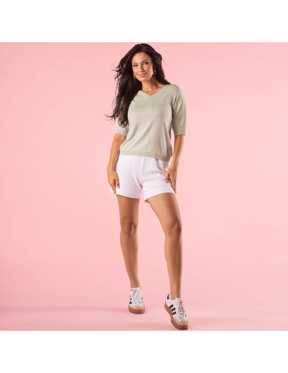 Dzianinowe szorty damskie SOFT KNIT | Włoska przędza | swetry.com.pl