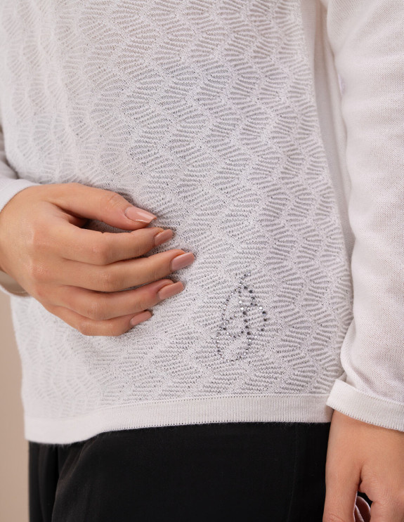 ALBO COLLECTION Sweter 1158 z fakturowanym wzorem | swetry.com.pl 2