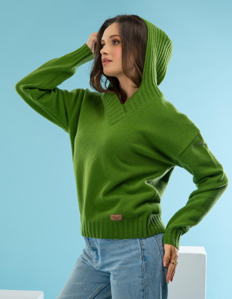 SOFT KNIT Sweter ROSIE z kapturem | swetry.com.pl
