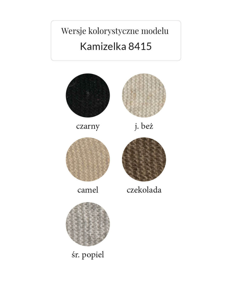 IMMAGINE Kamizelka 8415 wełniana na zamek | swetry.com.pl