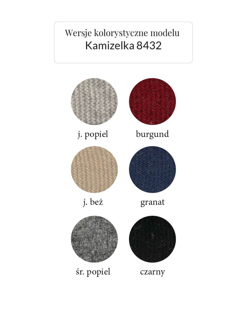IMMAGINE Kamizelka 8432 wełniana z kieszeniami | swetry.com.pl