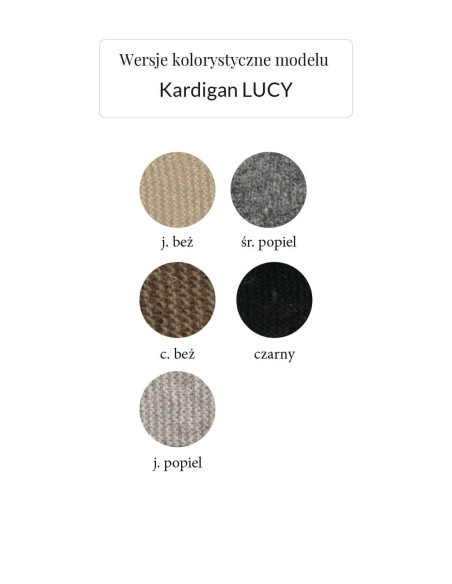 SOFT KNIT Kardigan Lucy ze stójką i kieszeniami | swetry.com.pl