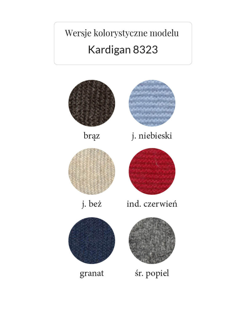 IMMAGINE Kardigan 8323 z warkoczowym splotem | swetry.com.pl